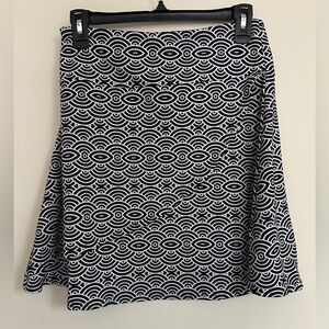 Soybu Black and White Patterned Skirt